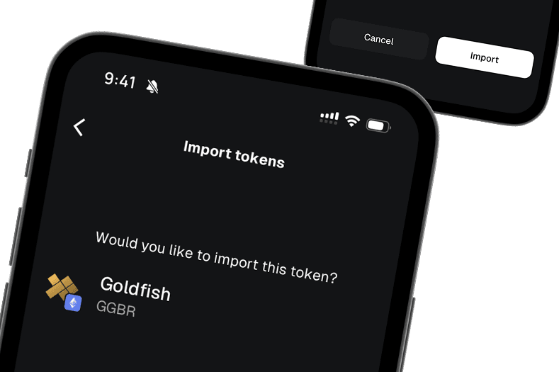 MetaMask import confirmation screenshot